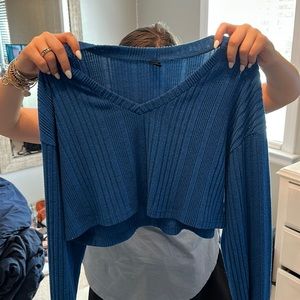 blue sweater